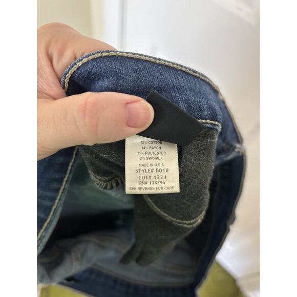 Flying Monkey Low Rise Patchwork Denim Shorts Size 30 Raw Hem Made in USA Y2K - Picture 8 of 8